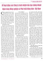 Về hoạt động của công ty trách nhiệm hữu hạn chứng khoán ngân hàng nông nghiệp và phát triển nông thôn việt nam 