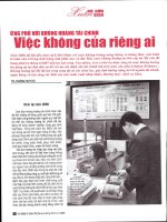 Ứng phó với khủng hoảng tài chính việc không của riêng ai 