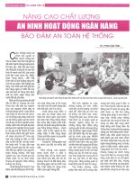 Nâng cao chất lượng an ninh hoạt động ngân hàng bảo đảm an toàn hệ thống 