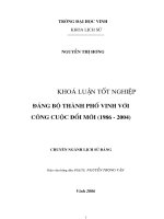 Đảng bộ thành phố vinh với công cuộc đổi mới (1986 - 2004