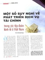 Một số suy nghĩ về phát triển dịch vụ tài chính trong các tập đoàn kinh tế ở việt nam 