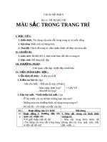 Giáo án mỹ thuật 6 bài màu sắc trong trang trí 