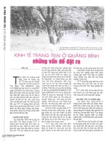 Kinh tế trang trại ở quảng bình những vấn đề đặt ra 