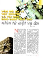 Vấn đề xử lý vật chứng là tài sản bảo đảm tiền vay nhìn từ một vụ án 