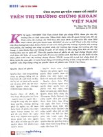 Ứng dụng quyền chọn cổ phiếu trên thị trường chứng khoán việt nam 