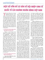 Một số vấn đề cơ bản về hội nhập kinh tế quốc tế của ngành ngân hàng việt nam 