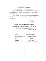 Đánh giá hiệu quả kinh tế của tiến bộ kỹ thuật thâm canh lúa SRI tại xã đức giang, huyện yên dũng, tỉnh bắc giang 