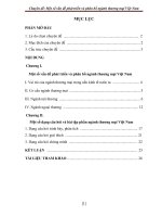 Một số vấn đề phát triển và phân bố ngành thương mại việt nam 