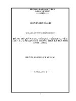 Đảng bộ quỳnh lưu với quá trình chuyển dịch cơ cấu kinh tế trong thời kì đổi mới (1986   2000 