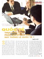 Thanh toán quốc tế thực hiện theo phán quyết của tòa hay thông lệ quốc tế 