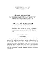 Vận dụng tư tưởng hồ chí minh vào việc xây dựng đảng vững mạnh về chính trị ở huyện nga sơn (thanh hoá) hiện nay 