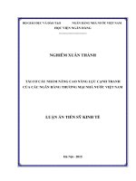 Tái cơ cấu nhằm nâng cao năng lực cạnh tranh của các ngân hàng thương mại nhà nước Việt Nam