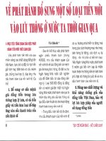 Về phát hành bổ sung một số loại tiền mới vào lưu thông ở nước ta thời gian qua 