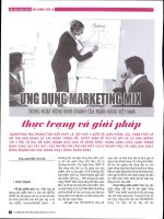 Ứng dụng marketing mix trong hoạt động kinh doanh của ngân hàng việt nam   thực trạng và giải pháp 