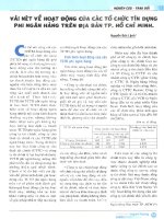 Vài nét về hoạt động của các tổ chức tín dụng phi ngân hàng trên địa bàn tp  hồ chí minh 