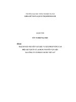 Hạch toán nguyên vật liệu và giải pháp nâng cao hiệu quả quản lý, sử dụng nguyên vật liệu tại công ty cổ phần y dược việt an 