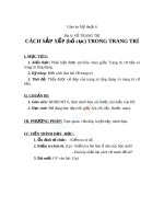 Giáo án mỹ thuật 6 bài cách sắp xếp và bố cục trong trang trí 