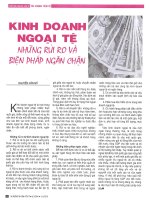 Kinh doanh ngoại tệ những rủi ro và biện pháp ngăn chặn 