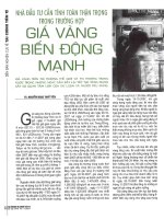 Nhà đầu tư cần tính toán thận trọng trong trường hợp giá vàng biến động mạnh 