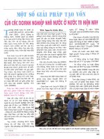 Một số giải pháp tạo vốn của các doanh nghiệp nhà nước ở nước ta hiện nay 