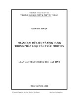 Phân cụm dữ liệu và ứng dụng trong phân loại cấu trúc protein 