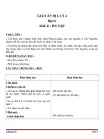 Giáo án địa lý 4 bài 11 ôn tập 