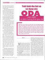 Tình hình thu hút và sử dụng vốn ODA năm 2009 và định hướng thời gian tới 