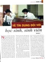 Về tín dụng đối với học sinh, sinh viên 