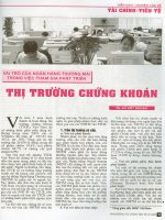 Vai trò của NHTM trong việc tham gia phát triển thị trường chứng khoán 