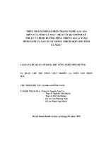 Hiện trạng và đề xuất quy trình kỹ thuật và định hướng phát triển phát triển các loại hình nuôi và sản xuất giống tôm biển ở tỉnh cà mau 