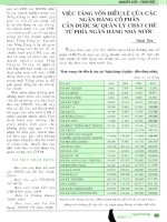 Việc tăng vốn điều lệ của các ngân hàng cổ phần cần được sự quản lý chặt chẽ từ phía ngân hàng nhà nước 