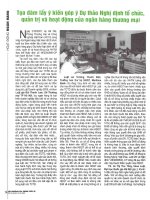 Tọa đàm lấy ý kiến góp ý dự thảo nghị định tổ chức quản lý và hoạt động của ngân hàng thương mại 