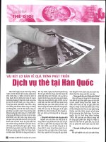 Vài nét cơ bản về quá trình phát triển dịch vụ thẻ tại hàn quốc 