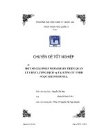 Một số giải pháp nhằm hoàn thiện quản lý chất lượng dịch vụ tại công ty TNHH ngọc khánh hotel 