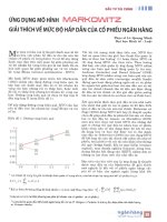 Ứng dụng mô hình MARKOWITZ giải thích về mức độ hấp dẫn của cổ phiếu ngân hàng 