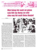 Mặt bằng lãi suất sẽ giảm sau khi áp dụng cơ chế cho vay lãi suất thỏa thuận 