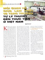Mối quan hệ giữa lạm phát và tăng trưởng   từ lý thuyết đến thực tiễn ở việt nam 