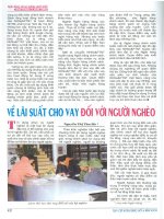 Về lãi suất cho vay đối với người nghèo 