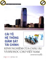 Ủy ban giám sát tài chính quốc gia  cải tổ hệ thống giám sát tài chính kinh nghiệm của châu âu và bài học cho việt nam 