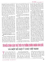 Tìm hiểu chính sách thuế trên thị trường chứng khoán hàn quốc và một số gợi ý cho việt nam 