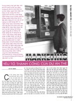 Marketing   yếu tố thành công của dự án thẻ 