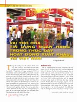 Vai trò của tín dụng ngân hàng trong thúc đẩy hoạt động xuất khẩu tại việt nam 