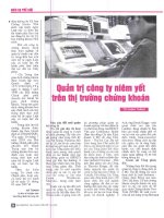 Quản trị công ty niêm yết trên thị trường chứng khoán 