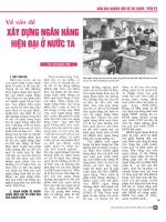 Về vấn đề xây dựng ngân hàng hiện đại ở nước ta 