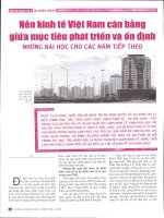 Nền kinh tế việt nam cân bằng giữa mục tiêu phát triển và ổn định những bài học cho những năm tiếp theo 