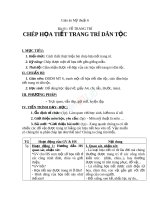 Giáo án mỹ thuật 6 bài chép họa tiết trang trí dân tộc 