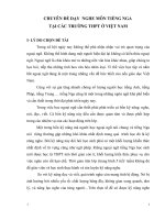 Dạy kỹ năng nghe hiểu cho học sinh chuyên THPT hải phong 