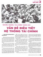 Khủng hoảng tài chính toàn cầu vấn đề điều tiết hệ thống tài chính 