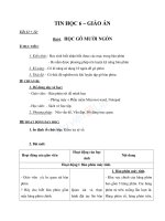 Giáo án tin học 6 bài học gõ mười ngón (4) 