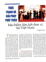 Thực trạng và giải pháp phát triển bảo hiểm liên kết đơn vị tại việt nam 